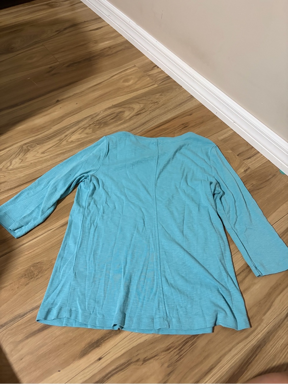 NIC+ZOE Light Teal Scoop Neck Knit Top - Picture 2 of 3